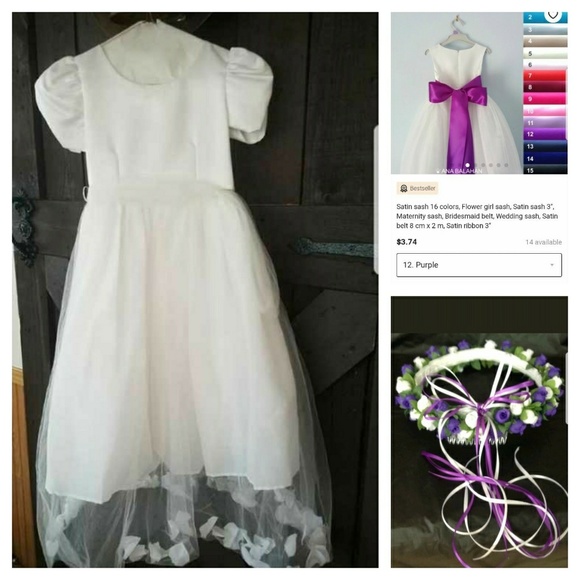Flowergirl dress size 6 not the Headpiece - Picture 2 of 5